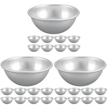 Ensemble de moules à tartelettes aux œufs en acier inoxydable – 27 pièces