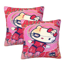 Lot de 2 housses de coussin Hello Kitty – 40 x 40 cm (16 x 16 pouces) en polyester