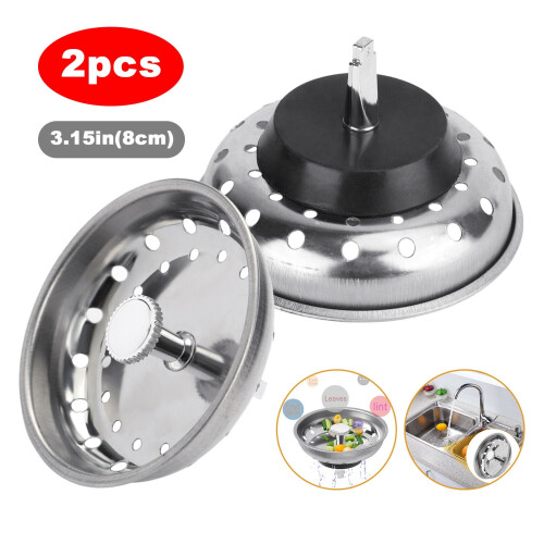 Stainless Steel Sink Strainer Basket – 2 Pack