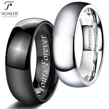 Tioneer Tungsten Carbide Plain Dome Ring 8mm