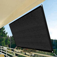 Toldo retangular 2x6m preto com 95% de proteção UV