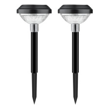 Solar LED Garden Lights RGB Colour-Changing, 2 Pack