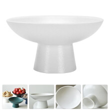 Coupe à fruits sur pied en céramique blanche, 12 cm