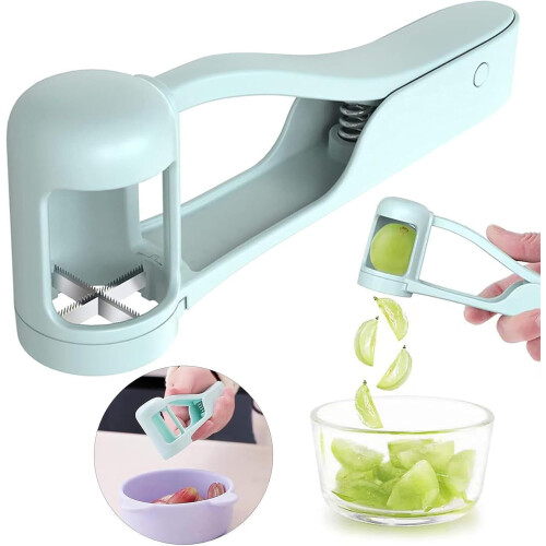 Coupe-raisins de forme semi-circulaire et à long manche