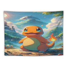 Charmander gobelin fali dísz – poliészter, 2 és 3 csipesz