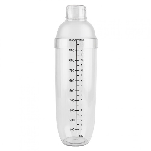 Transparenter Cocktailshaker – lebensmittelechtes Harz, 1000 ml