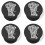 Lot de 4 bouchons de bouteille de vin en silicone, éléphant noir 1
