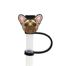 Embouts de paille en silicone en forme de chien pour pailles de 8 mm