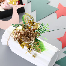 Tige de houx artificiel de 23 cm pour sapin de Noël et