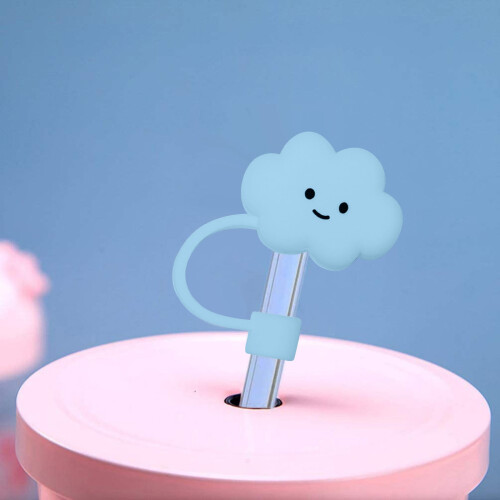 Couvercle de paille en silicone en forme de nuage, 1 pièce