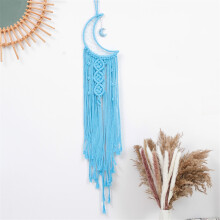 Macrame wall hanging with light string boho cotton 1 piece