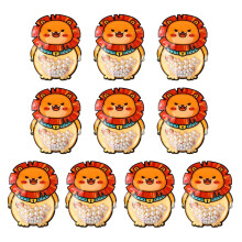 Sacs à goûter réutilisables Poaug pour enfants – Lot de 10, motifs animaux