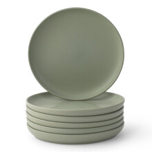 Ensemble de 6 assiettes à salade en grès JoyJolt Mesa8"