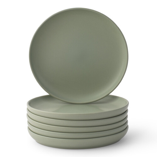 Ensemble de 6 assiettes à salade en grès JoyJolt Mesa8"