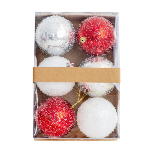 Ensemble de boules de Noël décoratives – à suspendre en plastique