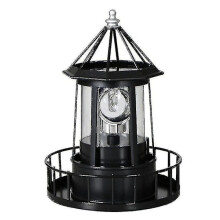 Solar LED-tuinlamp in de vorm van een vuurtoren, draaibaar