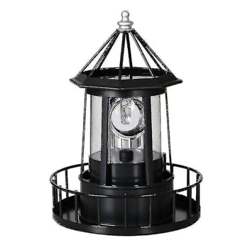 Phare solaire LED rotatif pour jardin