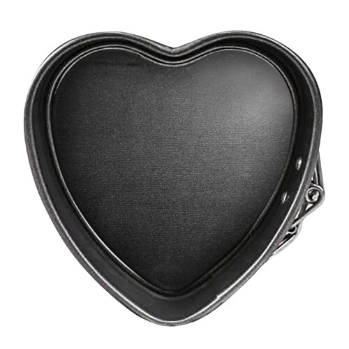 Heart-shaped cake mould non-stick 4 inch silver 2