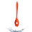 Silicone Pasta Fork Heat Resistant 480F Orange 1