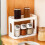 Double Layer Desktop Storage Rack White ABS1pc 5