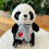 Plyšová panda so šatkou 9,5 palca 2