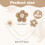 Boho Flower Curtain Tiebacks Beige Brown2Pack 2