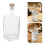 2Pièces Bouteilles Verre Carrées Couvercles Pour Whisky 6