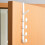 White Plastic Behind-Door Clothes Rack with6Hooks 4