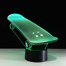 3D-illusionsnattlampa – RGB LED-lampa, 16 färger, pekskärm