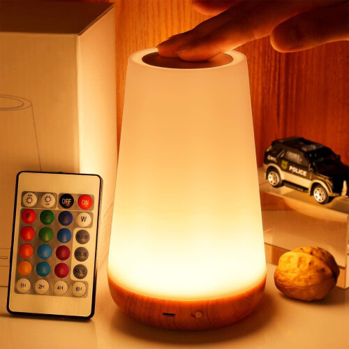 Veilleuse LED tactile avec télécommande, 13 couleurs, 3 modèles 1