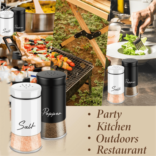 Set di saliera e pepiera in acciaio inox con coperchio (2 pezzi) 2