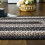 Runner rug washable braided boho geometric 2 ft x 8 ft black 4