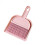 Mini balai et pelle de bureau rose 3