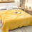Coral Fleece Blanket 100x150cm Yellow 4