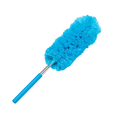 Plumeau télescopique en microfibre bleu 2