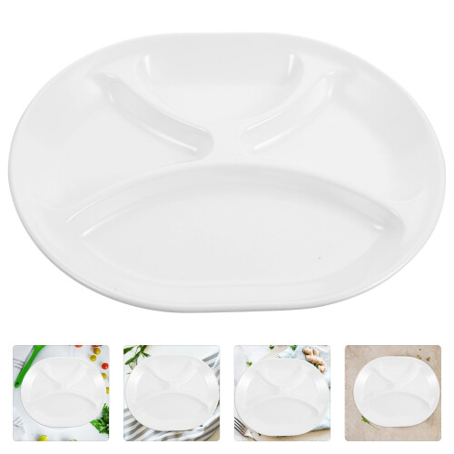 Assiette plate en mélamine à 4 compartiments, 26,7 cm (10,5 pouces) 1