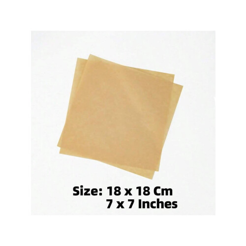 Foi de hârtie maro pentru delicatese, 7x7 inch, 100 buc. 1