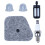 STIHL Luftfilter-Set mit Primerpumpen für FS90, FS100, 2