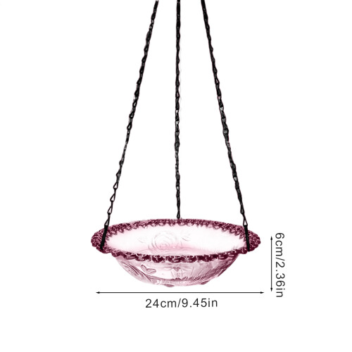 Metal Hanging Bird Bath Feeder24x24cm 1