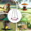 Metal Hanging Bird Bath Feeder24x24cm 3
