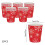 Rote Schneeflocken-Pappbecher, 12 oz, 25er-Packung 3