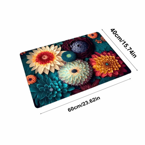 Boho bloemen badmat – Diatom modder, 40x60cm 2