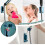 Shower Head Holder Adjustable Angle Wall Mount with Suction 4