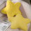 Cuscino decorativo a forma di stella, 40 cm, giallo 4