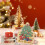 Conjunto de 10 cartões de Natal com tema de árvore de Natal 5