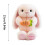 Lapin de Pâques en peluche rose de 25 cm 2