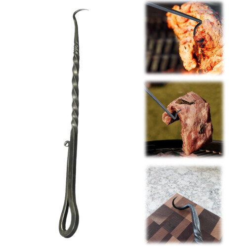Crochet à viande pour barbecue avec queue de cochon pointue – Robuste et résistant aux aliments 1