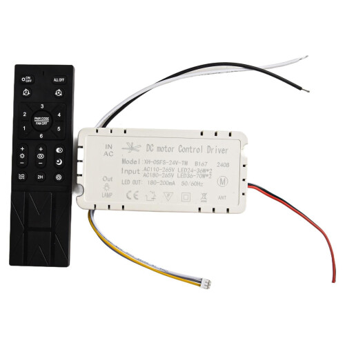 Télécommande pour ventilateur de plafond avec éclairage et 6 vitesses 1