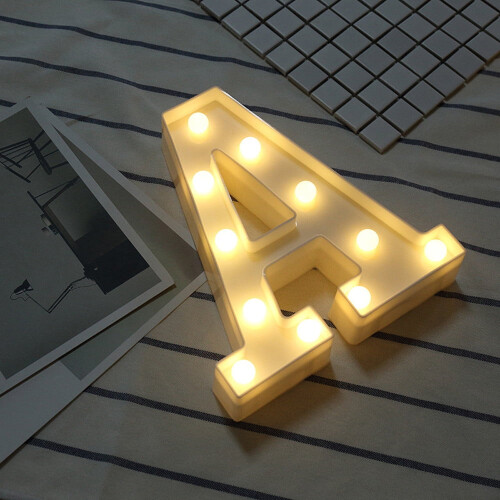 Hengsof LED Light-Up Marquee Letters A-M