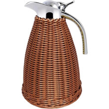 Stainless Steel Coffee Carafe 1.5L Woven Rattan